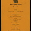 TASTING DINNER OF STEWARDS & OFFICERS [held by] SAINT NICHOLAS SOCIETY [at] "DELMONICO'S, NY" (REST;)