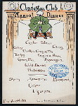 ANNUAL DINNER [held by] CHARLESTON CLUB [at] "CHARLESTON, SC" (OTHER (PRIVATE CLUB?);)