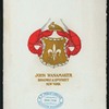 DAILY MENU [held by] JOHN WANAMAKER [at] "BROADWAY AND 10TH STREET, NEW YORK, NY" (REST;)