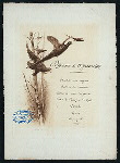 HUNTING MENU TO MINISTERS OF FRANCE [held by] PRESIDENT FALLIERES [at] "CHATEAU DE RAMBOUILLET, [FRANCE]" (FOR;)