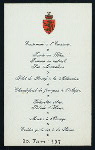 DINNER TO SECRETARIES OF STATE} [held by] [KING HAAKON VII] [at] "[PALAIS ROYAL, CHRISTIANIA, NORWAY]" (OTHER (PALACE);)