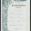 DINNER(?) [held by] HOLMENKOLLEN [at] "TURISTHOTELLER, DINING ROOM OF FAIRY TALES, NORWAY" (FOR;)