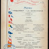 DINNER [held by] COMPAGNIE GENERAL TRANSATLANTIQUE [at] ABOARD PAQUEBOT LA GASCOGNE (SS;)