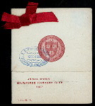 ANNUAL DINNER [held by] MILWAUKEE HARVARD CLUB [at] HOTEL PFISTER (HOTEL;)