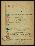 DAILY MENU, DINNER [held by] COMPAGNIE GENERAL TRANSATLANTIQUE [at] "ABOARD PAQUEBOT" "LA PROVENCE" (SS;)