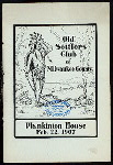 38TH ANNUAL BANQUET [held by] OLD SETTLERS CLUB OF MILWAUKEE COUNTY [at] PLANKINTON HOUSE (HOTEL;)