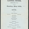 SUPPER [held by] LAUREL HOUSE [at] "LAKEWOOD, NJ" ([HOTEL])