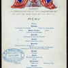 BANQUET FOR THE EVACUATION OF NYC BY THE BRITISH [held by] NYCC [at] "DELMONICO'S, NY" (HOTEL)