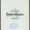 116 ANNUAL BANQUET [held by] CHAMBER OF COMMERCE [at] "DELMONICO,[NY]" (REST)
