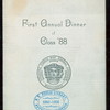 FIRST ANNUAL DINNER [held by] CLASS OF '88 [at] CLARK'S [?] (?)