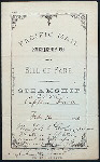 BILL OF FARE [held by] PACIFIC MAIL STEAMSHIP CO. [at] "STEAMSHIP COLON, NEW YORK TO COLON" (SS)