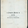 SUNDAY DINNER [held by] BECKMAN & PUNCHARD [at] "PARKER HOUSE, BOSTON,MA" (HOTEL)