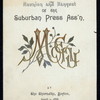 SIXTH ANNUAL REUNION AND BANQUET [held by] SUBURBAN PRESS ASS'N [at] "THE THORNDIKE, BOSTON, MA" (REST;)