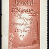 BANQUET [held by] H.M.M.B.A.OF THE US [at] "MONONGAHELA HOUSE,PITTSBURGH,PA"