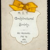 DINNER] [held by] M.I.T. ARCHITECTURAL SOCIETY [at] "THE THORNDIKE, BOSTON, [MASS]" ([HOTEL])