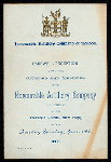 FAREWELL RECEPTION [held by] HONOURABLE ARTILLERY COMPANY OF LONDON [at] "VICTORIA HOTEL,NEW YORK" (HOTEL)