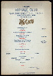 DINNER IN AID OF THE REFORM OF THE TARIFF [held by] THE REFORM CLUB [at] METROPOLITAN OPERA HOUSE ("OTHER,OPERA HOUSE")