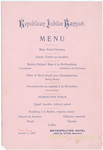 JUBILEE BANQUET [held by] REPUBLICANS [at] "METROPOLITAN HOTEL, NEW YORK, NY" (HOT;)