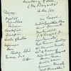 DINNER [held by] SECRETARY OF STATE [MR BAYARD'S?] [at]