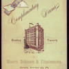 DINNER TO MESSRS ROBINSON AND FITZSIMMONS [held by] "marketmen of Faneuil Hall and others." [at] BOSTON TAVERN