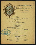 DINNER TO HON. HENRY W. GRADY AND PARTY [held by] JOHN H. INMAN [at] "DELMONICOS, NEW YORK" (REST)