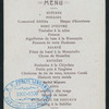 MENU [held by] STATIONERS' BOARD OF TRADE [at] "DELMONICO'S, NEW YORK, NY" (HOT;)