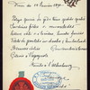 [PRIVATE DINNER?] [held by] GRAND DUKE OF MECKLENBURG-SCHWERIN FRIEDRICH FRANZ [at]