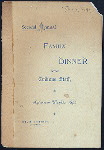 SECOND ANNUAL DINNER [held by] THE TRIBUNE STAFF [at] "(CHICAGO, IL)"