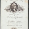 BANQUET TO CELEBRATE CORNESTONE OF THE NEW CLUBHOUSE [held by] COLONIAL CLUB OF NEW YORK [at] "DELMONICO'S, NEW YORK, NY" (REST;)