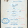 DINNER FOR HON. CHAS. FOSTER, SECRETARY OF THE TREASURY [held by] ? [at] UNION LEAGUE CLUB ("OTHER,CLUB")