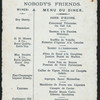 DINNER [held by] NOBODY'S FRIENDS [at] "WHITEHALL ROOMS, THE HOTEL METROPOLE, LONDON, [ENGLAND]" (FOREIGN HOTEL)