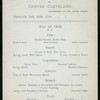 DINNER TO GROVER CLEVELAND [held by] ? [at] "SANDWICH,MASS." (?)