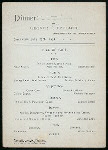 DINNER TO GROVER CLEVELAND [held by] ? [at] "SANDWICH,MASS." (?)