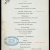 BREAKFAST(?) ADMIRAL JOHN GRIMES WALKER AND THE WHITE SQUADRON [held by] CHAMBER OF COMMERCE [NEW YORK CITY?] [at] "LAWYER'S CLUB, NEW YORK, NY" ((CLUB))