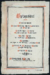 SPISZEDDEL [held by] ALEMANISCH CLUB [at] SCHWITZERHOF LUZERN [SWITZERLAND?] ((HOTEL ?)