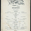 BREAKFAST [held by] THE WINDSOR [at] MONTREAL [CANADA?] (HOTEL)