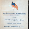SEMI-ANNUAL MEETING AND DINNER [held by] MASS SOCIETY OF THE SONS OF THE AMERICAN REVOLUTION [at] "FANEUIL HALL, BOSTON, [MASS]" (OTHER)