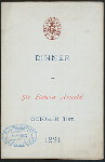 DINNER TO SIR EDWIN ARNOLD [held by] THE LOTOS CLUB [at] ?