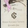 40TH ANNUAL BANQUET [held by] CALEDONIAN SOCIETY [at] "MERCANTILE CLUB (ST LOUIS, MO)"