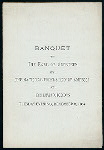 BANQUET TO THE EARL OF ABERDEEN [held by] THE NATIONAL FEDERATION OF AMERICA [at] "DELMONICO'S, NEW YORK, NY" (REST;)