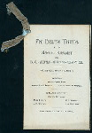 ANNUAL BANQUET, ALUMNI DAY, D.C. ALPHA ALUMNI CHAPTER [held by] PHI DELTA THETA [at] "WELCKER'S, WASHINGTON, D.C." ([REST?];)