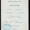 TABLE D'HOTE DINNER MENU [held by] METROPOLITAN CLUB [at] "WASHINGTON, D.C." (OTHER [CLUB?];)