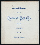 ANNUAL SUPPER [held by] PAWTUCKET BOAT CLUB [at] "[PROVIDENCE, RI?]" (OTHER (CLUB);)