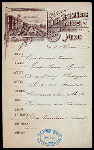 BILL OF FARE [held by] HOTEL WESTMINSTER [at] "NICE, FRANCE" (HOT;)