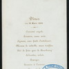 DINNER [held by] UNITED STATE LEGATION IN COPENHAGEN [at] [COPENHAGEN DENMARK?] (PRIVATE DINING ROOM)