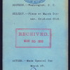 MARCH DINNER [held by] GRIDIRON CLUB [at] "WASHINGTON, D.C." (PRIVATE CLUB)