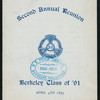 SECOND ANNUAL REUNION [held by] BERKELEY CLASS OF '91 [at]