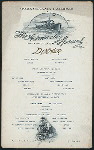 DINNER MENU [held by] PENNSYLVANIA RAILROAD [at] "THE ADMIRALTY SPECIAL, CHICAGO TO NEW YORK" (RR;)