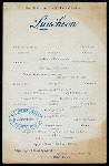 LUNCH [held by] CHICAGO BEACH HOTEL [at] [CHICAGO IL?] (HOTEL;)