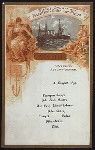 LUNCH?] [held by] HAMBURG-AMERIKANISCHE [SHIP COMPANY?] [at] AT SEA (SS;)